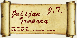 Julijan Trapara vizit kartica